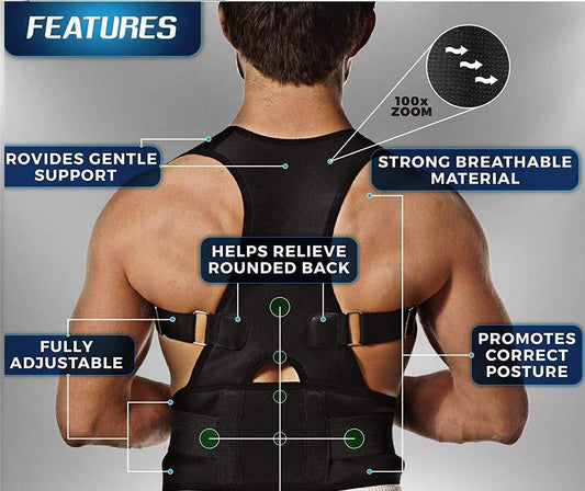 Premium Posture Corrector Belt for Men & Women | Adjustable Back Support Brace
