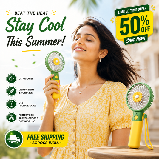 CoolBloom™ Portable Fan – Stay Cool Anywhere This Summer At 50% OFF
