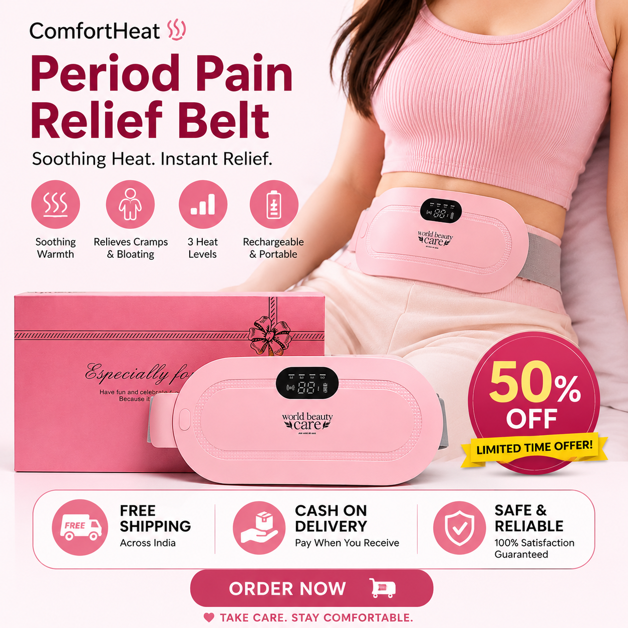 ComfortHeat™ Menstrual Heating Pad